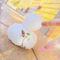 雪だるまくんと、日向ぼっこ♡