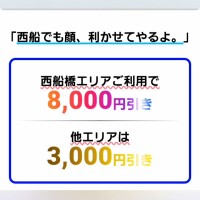 今日は西船橋エリアが断然お得