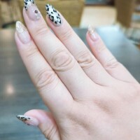 フレンチヒョウ柄ネイル