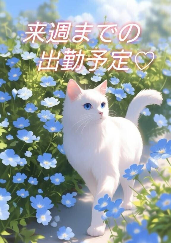 来週までの出勤予定です?