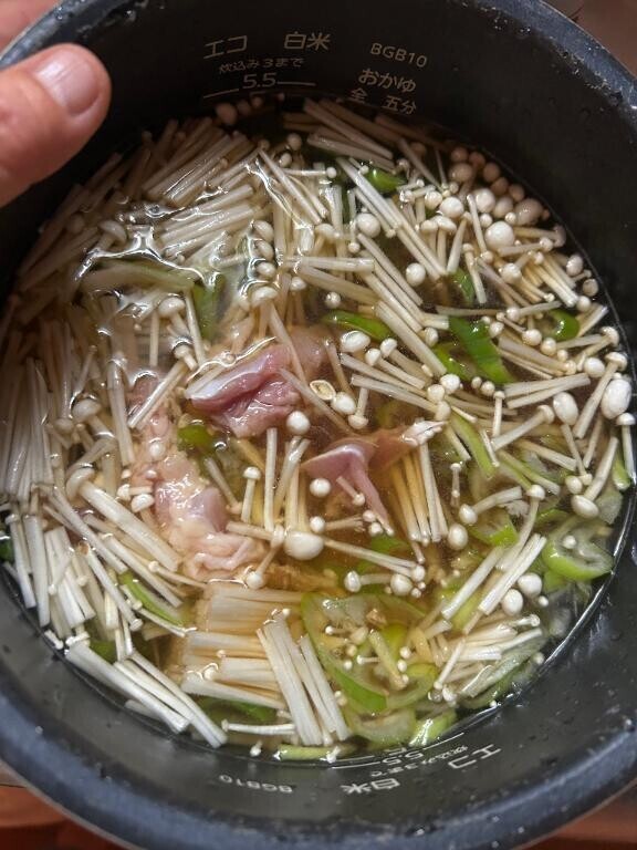 昨日作った炊き込みご飯