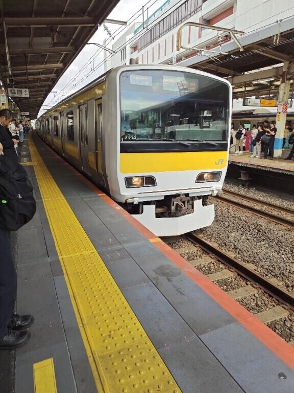 今朝の総武線
