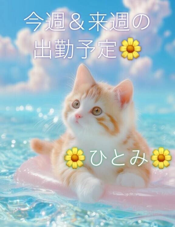 出勤予定です〜