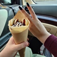 クレープ食べて帰宅！
