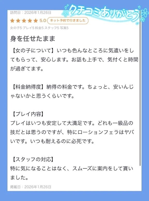 【お礼写メ日記】