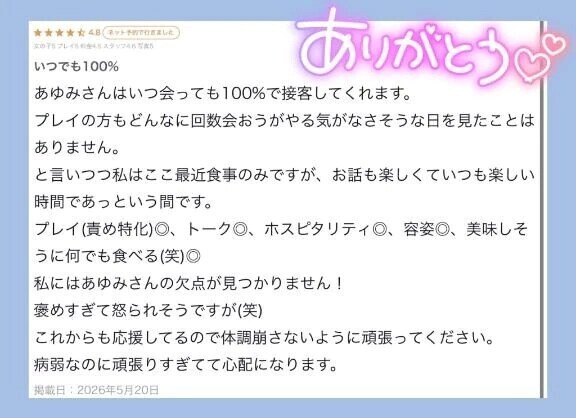【お礼写メ日記】