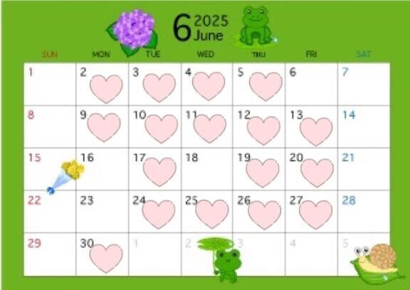 ６月出勤可能日?