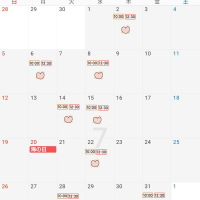 7月の予定
