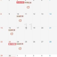 11月の予定
