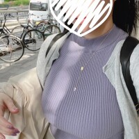 リブニット着たらこうなる