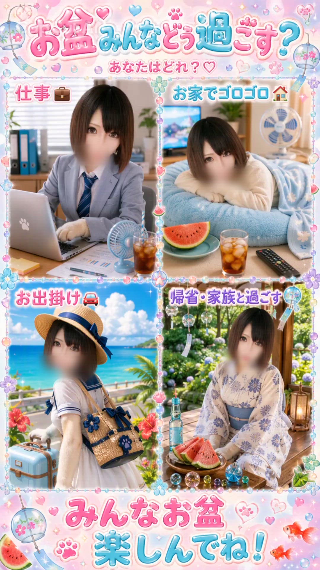 お盆休みが始まりましたっ