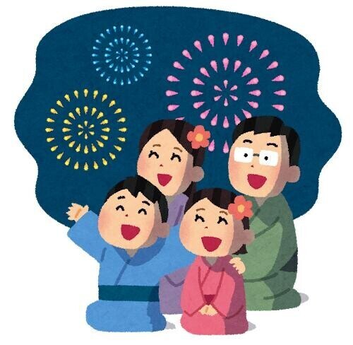 前乗りで花火