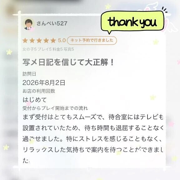 【お礼写メ日記】