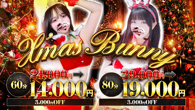 ☆X’mas Bunny☆60分14,000円