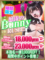 ★60分【18,000円】のバニーラッシュ！