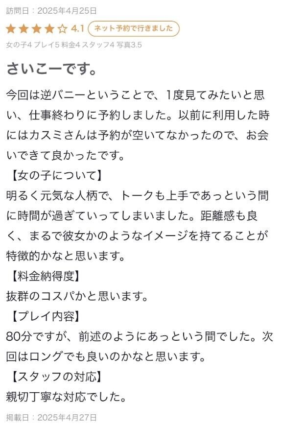 口コミありがとう?
