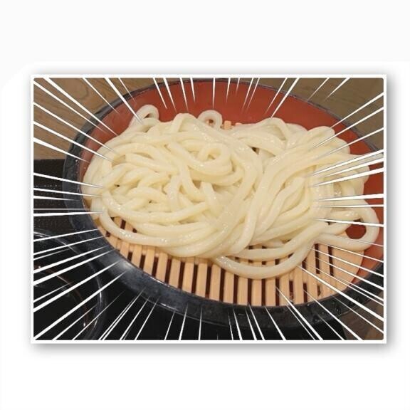 衝撃のうどん…(lll-ω-)
