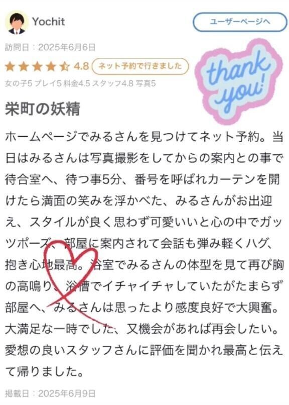 【お礼写メ日記】