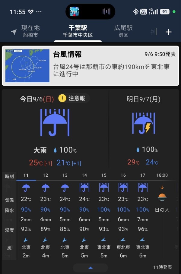 雨は強くなるのかな…？