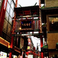 市場通りを入る前に
