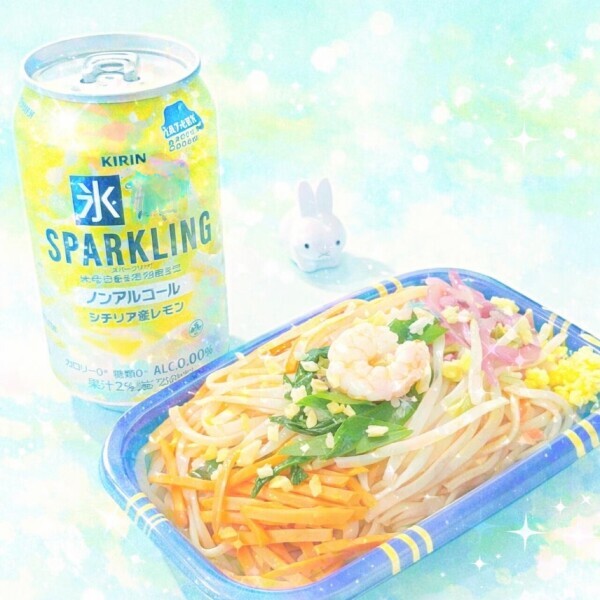 ノンアル🍋とパッタイ🤭