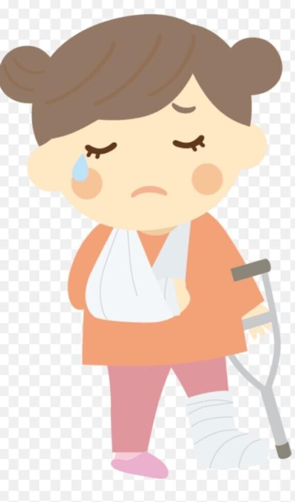 骨折、、