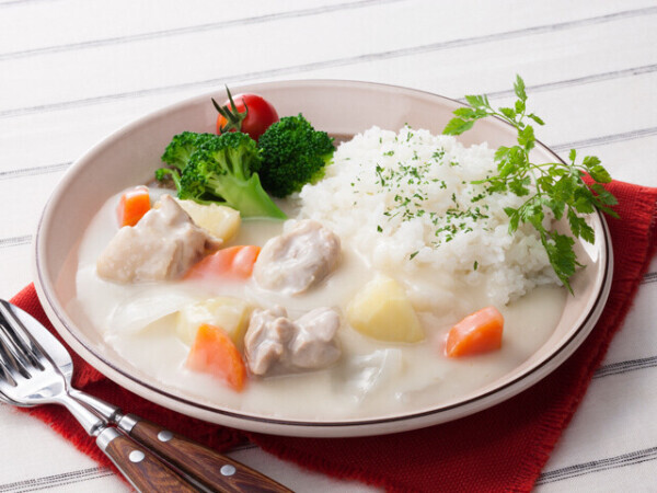 ご飯にシチュー