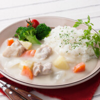 ご飯にシチュー