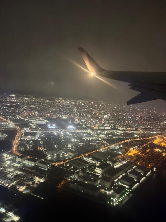 飛行機からの景色?