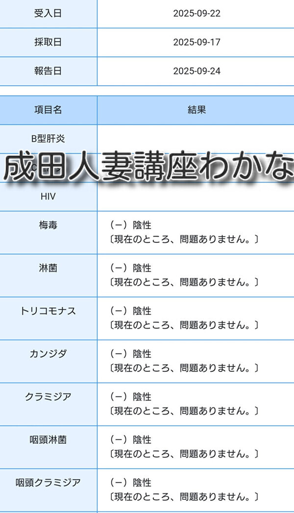 検査結果が出ました😄