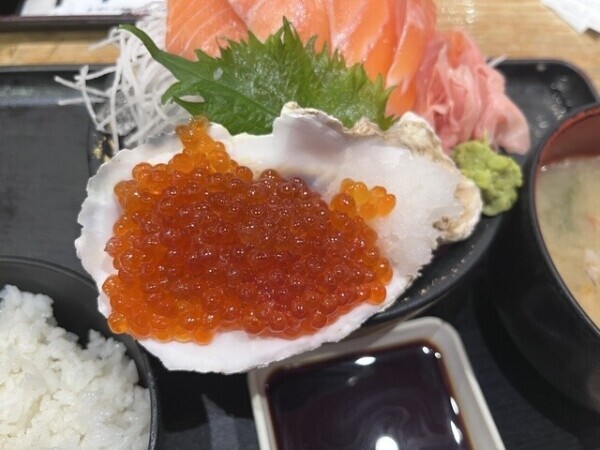 海鮮丼の醤油