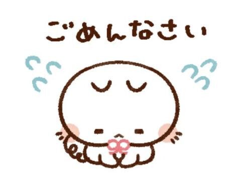 ごめんなさい(＞人＜;)