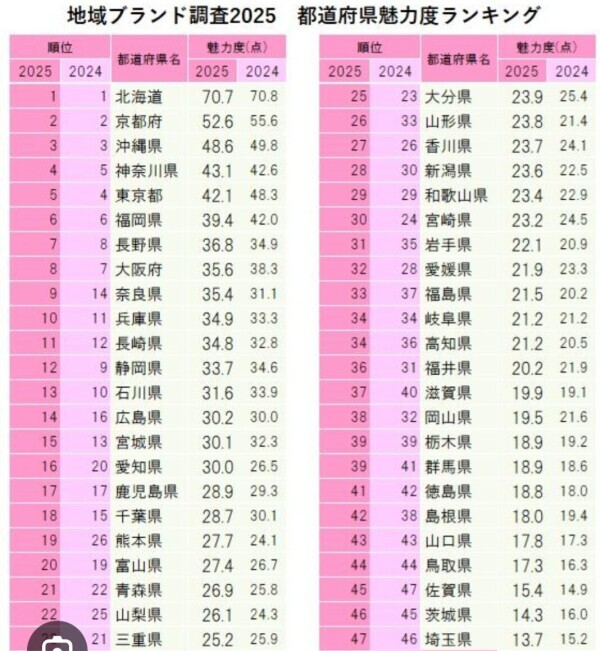 魅力度ランキング