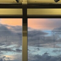 昨日の夕日🌇