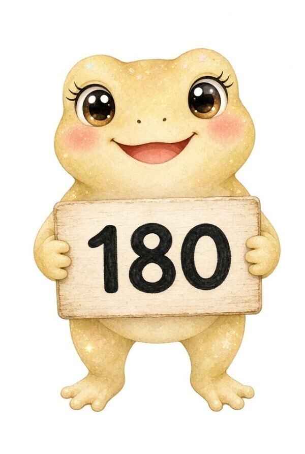 明日朝イチ180❣️