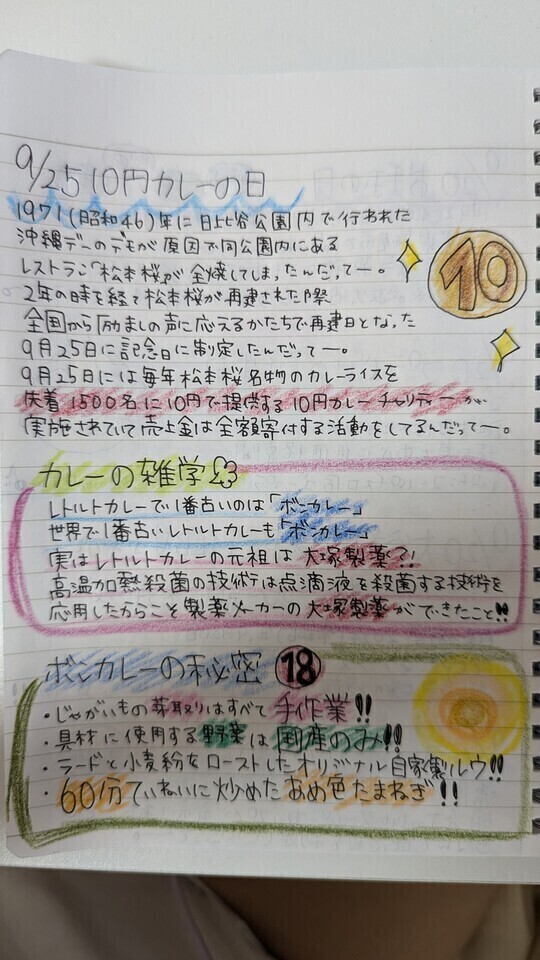 9/25カレーの日🍛