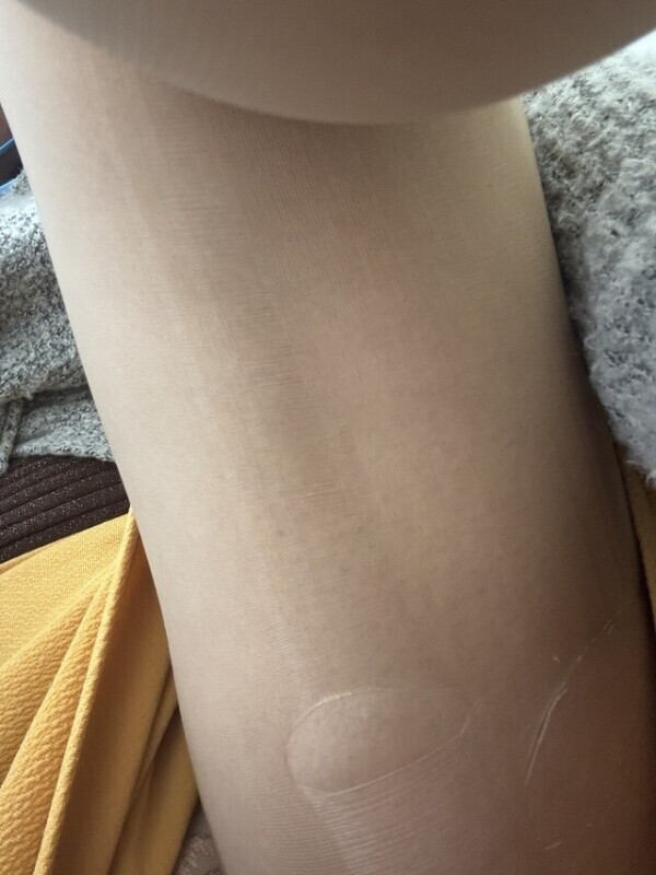 あっあっストッキングが…。