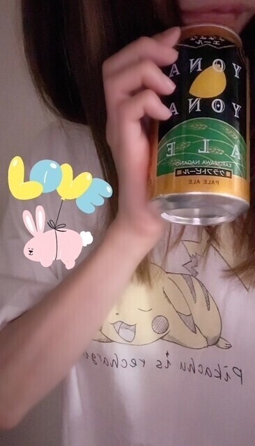 ティーシャツとビール