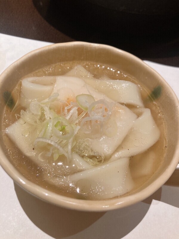 〆のきしめんとわらびもち