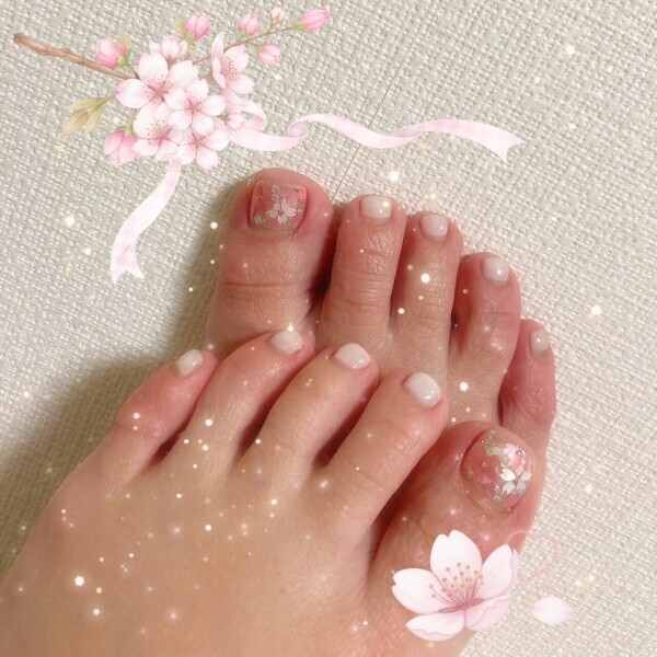フットも桜満開です🌸✨️