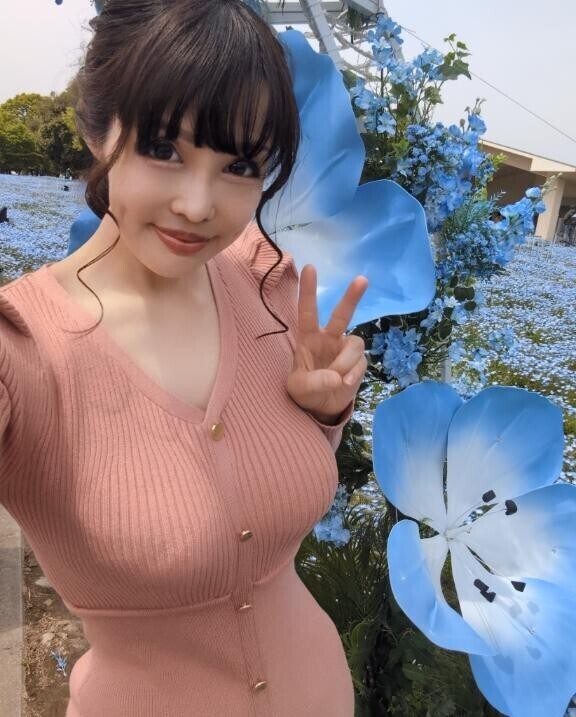 スモさんとのネモフィラ撮影