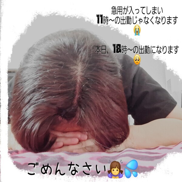 すみません……