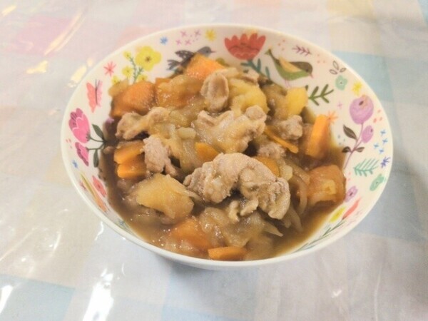 夕飯🥔🧅🥓🥕