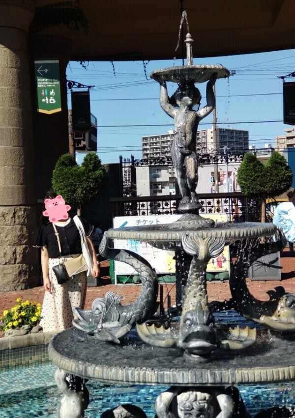 噴水⛲️と…