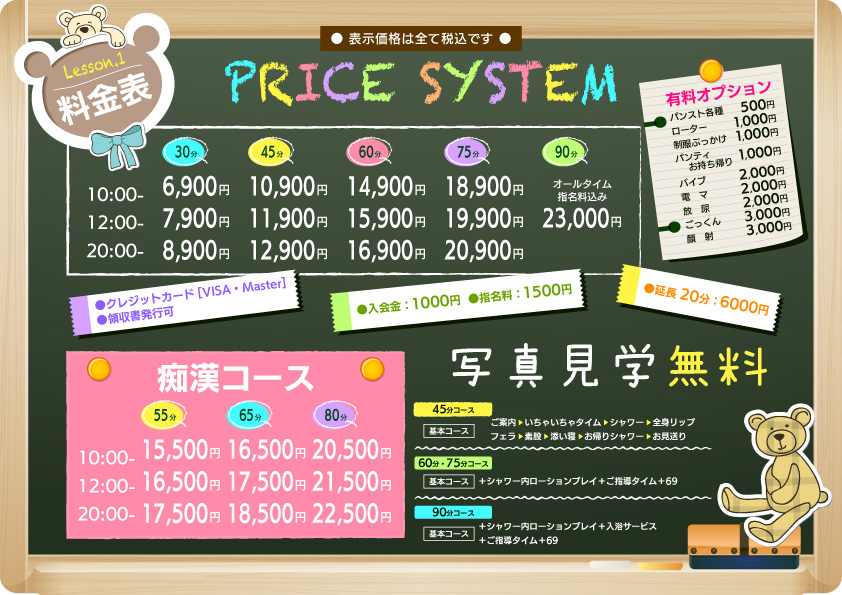 YESグループ水戸 レッスンワン水戸校(Lesson.1)の料金表