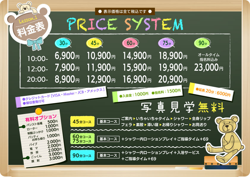 YESグループ水戸 レッスンワン水戸校(Lesson.1)の料金表