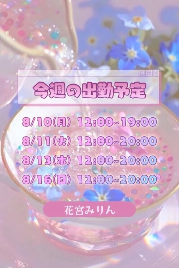 🆕🌷今週の予定🌷