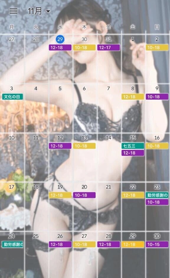 ♡ 11月の予定 ♡