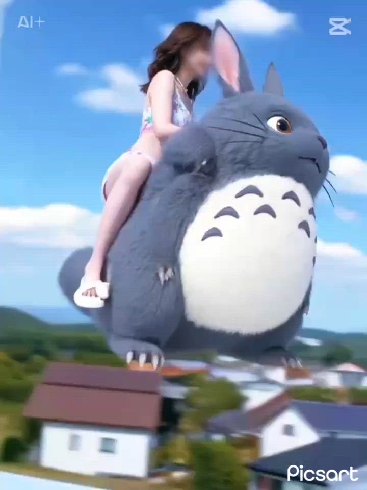 トトロに乗って…w