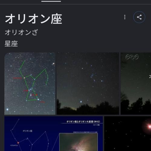 冬の星座が見えまするぅ